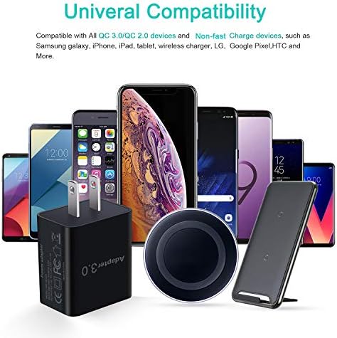 Ultra-Fast Charging 3.0 Wall Adapter – 18 W USB Power Block for Quick Device Recharge | 4-Pack Compatible with i Phone 16/15/14 Pro Max, Galaxy S23/S22, A03 s – Compact and Travel-Friendly Design for Enhanced Efficiency and Versatility