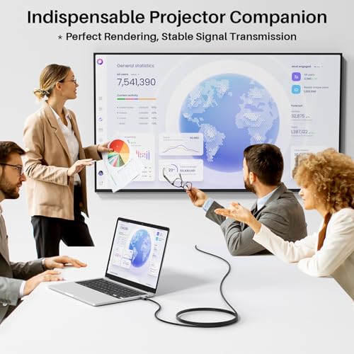 Long USB C Monitor Cable 10FT, 4K@60Hz Video Output 100W PD Charging, 20Gbps Data Transfer, Long USB C 3.2 Gen 2×2 Cable for MacBook, iPad, Dell, LG, ARZOPA, KYY for Portable Monitor – Enhanced Compatibility and Speed