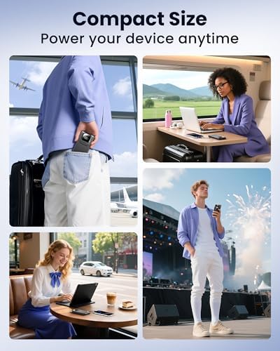 Ultra-Slim 10000 m Ah Portable Power Bank with Integrated Type C Cables | 22.5 W Rapid Charging Battery Pack with Smart LED Display | All-in-One Travel Charger for i Phone, Android & USB-C Devices – Maximum Efficiency and Convenience on the Go
