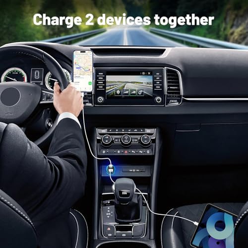 Ancekoy 38 W Dual Ports Car Charger – 5-Pack USB Cigarette Lighter Adapter with PD3.0 & QC3.0 Fast Charging for i Phone 16 Pro Max, Galaxy S25 Ultra, i Pad & More – Ultimate Compatibility & Travel Convenience