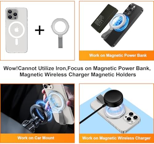 Revolutionary Magnetic Phone Grip Stand for i Phone 16 Series – 2-Pack Magsafe Kickstand & Ring Holder for Secure Handling, Effortless Wireless Charging, & Hands-Free Viewing – Compatible with i Phone 15 & 16 Models – Elevate Your Smartphone Experience with Durable Design & Sleek Aesthetics