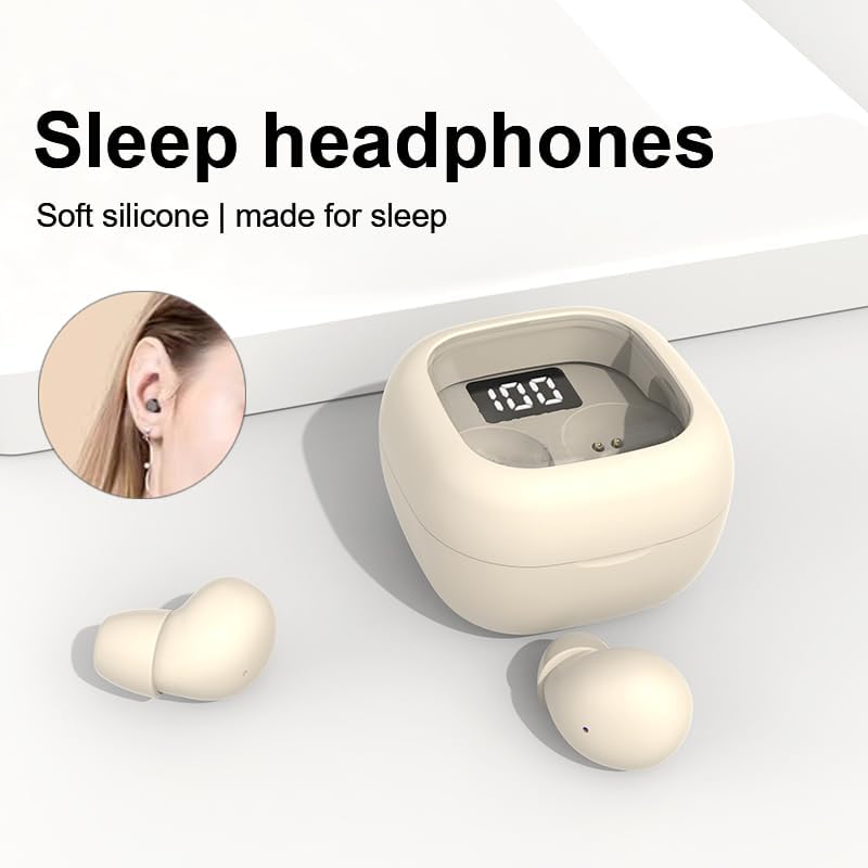 Invisible Mini Bluetooth 5.3 Earbuds for Small Ears – 24-Hour Battery Life, Advanced Noise Cancellation, and Perfectly Crafted for Comfort During Work and Sleep – Seamless Connectivity for an Uninterrupted Listening Experience