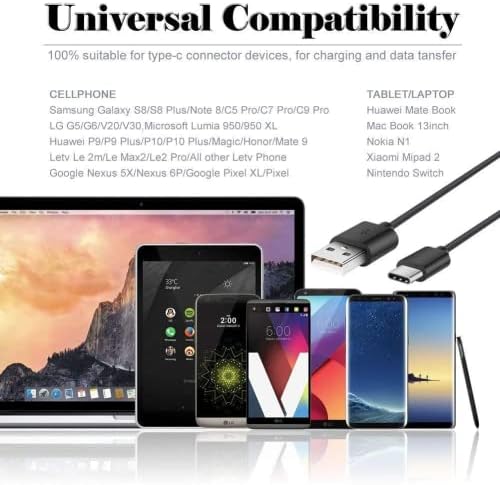 Ultra-Fast USB Type C Charger with 4 FT Cable & OTG Adapter for Samsung Galaxy Devices – Rapid Charging & Seamless Connectivity for S8, S9, S10, Note Series, and More – Premium Durability & Enhanced Compatibility for On-the-Go Users