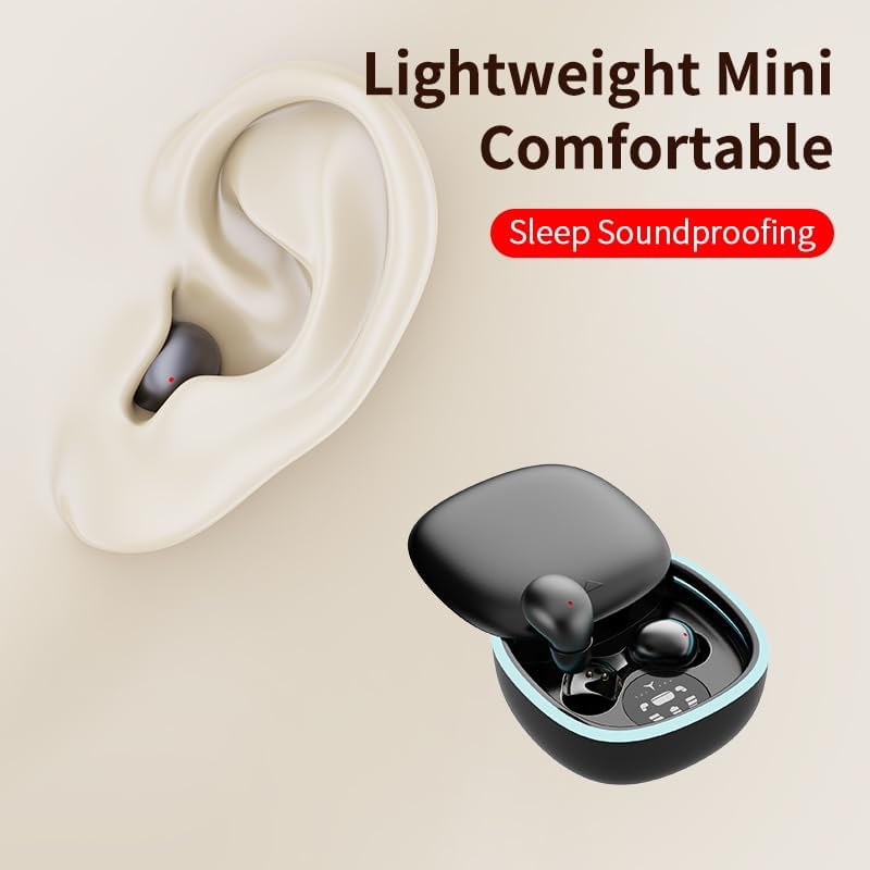 Ultra-Compact Wireless Sleep Earbuds | Advanced Bluetooth 5.4 Noise Cancelling Headphones for Side Sleepers | Immersive Hi-Fi Stereo & Deep Bass | Invisible White Comfort for Disturbance-Free Rest and Daily Use