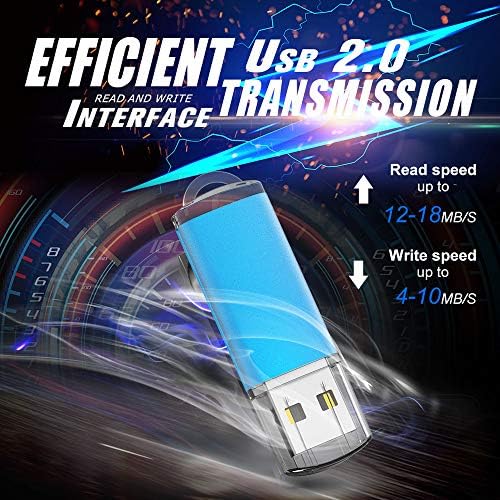 K&ZZ 5 Pack Multicolored 64 GB USB Flash Drives – High-Speed USB 2.0 Thumb Drives for Seamless Data Storage and Transfer – Ideal Portable Jump Drives for PC and Laptop Users – Vibrant and Durable Memory Stick Set for Effortless File Management