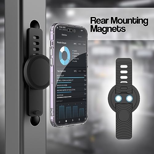 Elevate Your Fitness Routine with the ENCASED Grip-X Magnetic Bar Mount – Premium Mag Safe-Compatible Phone Holder for i Phone 13, 14, 15, and 16 Series – Perfect for Gym, Home Workouts, and Stroller Use – Secure, Hands-Free Access for Music and Fitness Apps – Durable Design for Active Lifestyles