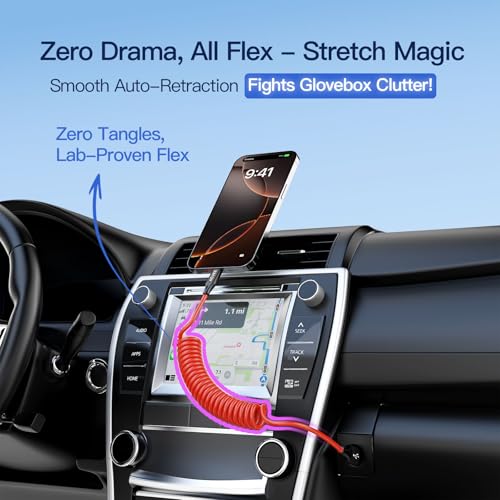 AGVEE 2 Pack 5 ft Coiled USB to USB-C Charging Cables – High-Speed 3 A Fast Charger for i Phone 16/15 Car Play, Galaxy S Series, and Google Pixel – Tangle-Free Design for Effortless Charging in Cars and at Home – USB-IF Certified for Quality and Safety – Durable, Compact, and Ideal for On-the-Go Power Solutions