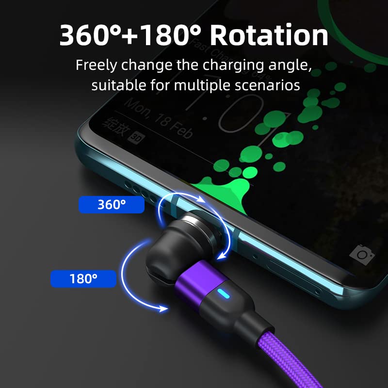 Revolutionize Your Charging Routine with the 3-Pack Nylon Braided 3 A Fast Charging Magnetic Data Cables – Universal Compatibility for Micro USB & Type C Devices – Tangle-Free 1.6 ft Length for Hassle-Free Power-Up – Perfect for On-the-Go Lifestyles & Everyday Use