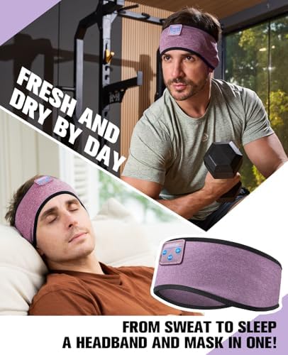 Bluetooth 5.4 Wireless Sleep Headphones: Ergonomic Multi-Functional Headband & Eye Mask for Ultimate Comfort – Perfect for Side Sleepers, Travelers, and Fitness Lovers – Enhance Relaxation and Performance Anywhere, Ideal Tech Gift for Music and Yoga Enthusiasts