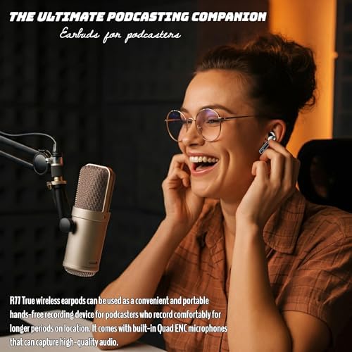 RAHMANIA 5.4 Bluetooth Wireless Earbuds – Next-Gen Noise Cancelling Headphones for i Phone & Gaming – 47-Hour Continuous Playtime, Deep Bass Sound – Ultimate Portable Charging & Crystal-Clear Call Clarity for On-the-Go Music Enthusiasts