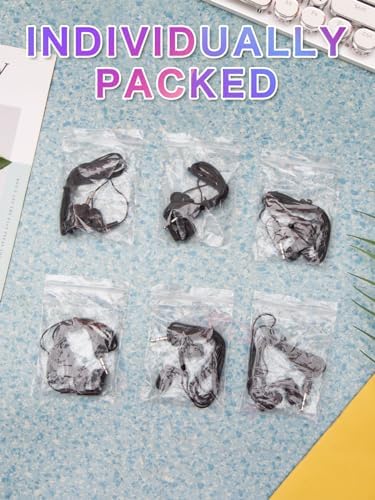 Bulk 100 Pack Classroom-Ready Wired Earbuds for Enhanced Student Learning – Individually Packaged In-Ear Headphones for Group Activities and Individual Study (Black)