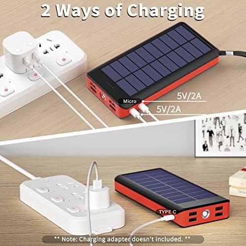 BONAI 30000 m Ah Portable Power Bank – High-Capacity External Charger with Dual USB Outputs, Built-in Flashlight & 8-Pin Cables for Fast Charging on the Go – Ideal for i Phone, Android, and i Pad Users – Reliable Power Solution for Travel and Daily Use in Green