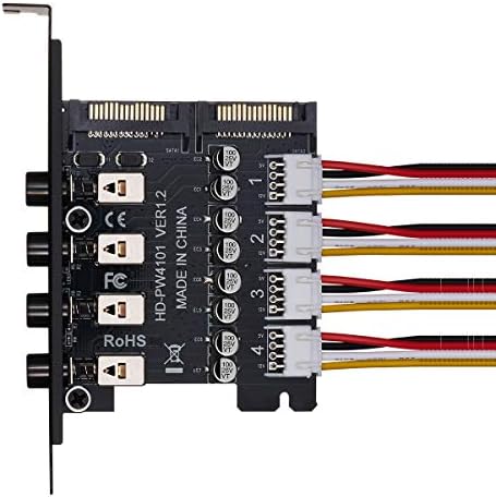 Effortless Storage Management: 4-Channel SATA Power Switch Module for 2.5/3.5 Inch HDD/SSD – Seamless Control for Up to Four Drives, Enhanced Compatibility, and Speed Optimization for Data-Intensive Applications
