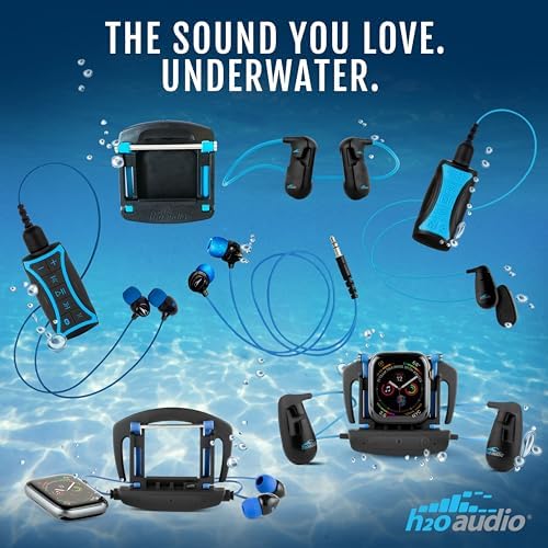 Revolutionize Your Workout with H2 O Audio Surge S+ Waterproof Sport Earbuds – IPX8 Rated, In-Ear Noise Cancelling Design for Athletes – Sweatproof, Short Cord for Unmatched Comfort in Swimming, Running, and Cycling – Compatible with i Pods and MP3 Players for Ultimate Versatility