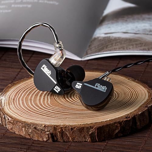 Transform Your Sound Journey with keephifi KBEAR Flash Hi-Fi Earphones – Premium Dual Driver Hybrid In-Ear Monitors in Stunning CNC Aluminum Alloy, Featuring Detachable 2 PIN-C Cable for Customization and Ergonomic Comfort for Extended Listening Sessions (Purple, Without Mic)