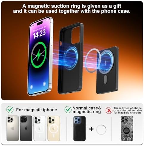 Mag Safe 5000 m Ah Portable Power Bank – Slim Magnetic Charger for i Phone 16/15/14/13/12 & Galaxy – Fast Charging Wireless Battery Pack with USB-C Cable, Enhanced Compatibility for On-the-Go Charging Solutions