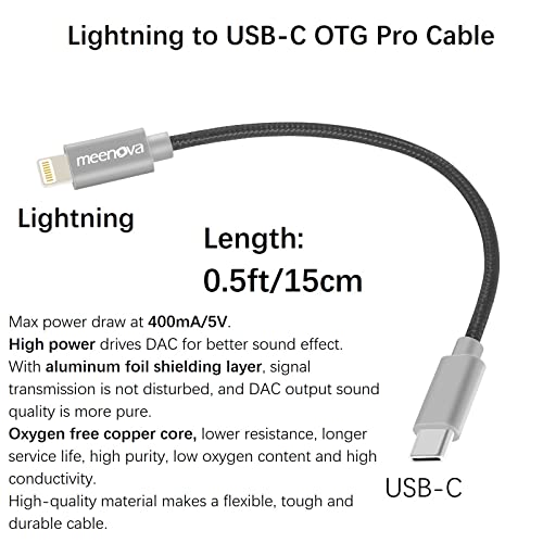 High-Speed i OS 15 to Micro USB OTG Pro Cable – 15 cm Durable Connector for i Phone 13 Pro Max, Mini, 11, 12 & Hi-Fi Devices – Enhanced Data Transfer for Camera & Audio Interfaces
