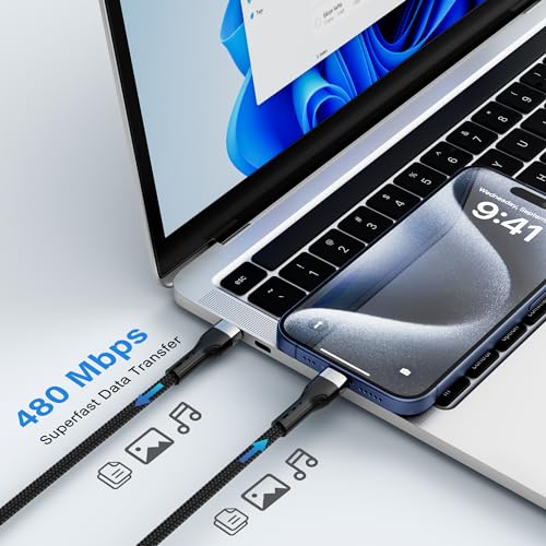 Conable 10-Pack 1 FT USB A to USB C Charging Cables – Fast Charge Up to 3 A, Durable Nylon Braided Design, Ideal for i Phone 15, Galaxy S23 & More – Travel-Friendly Multi-Device Solution for Home and Office Use