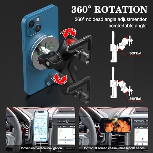Mag Safe Wireless Car Charger for Ford F-150 (2015-2020) & Expedition (2018-2021) – 15 W Fast Charging Magnetic Phone Holder – Secure Fit for i Phone 15/14/13/12 Pro Max Plus – Effortless Installation & Sleek Design for Optimal Convenience