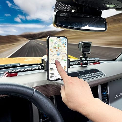 Revolutionize Your Ford Bronco Experience with the 360° Adjustable Dash Phone Mount Holder – Precision-Engineered Aluminum Smartphone Bracket for 2021-2025 Models, Perfect for 2-Door and 4-Door Interiors, Effortless Installation, Stylish Black Design for Maximum Durability and Functionality