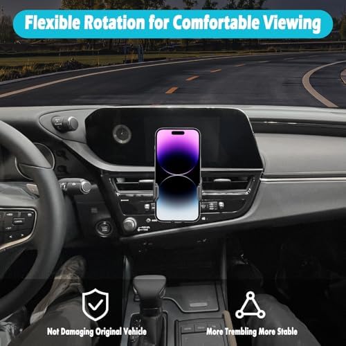 Ultimate Lexus ES 350/300 h/250 Phone Holder: Secure 360-Degree Rotation Car Mount for 4.7-7 Inch Devices – Effortless Installation, Thick Case Compatible, and Sleek Design for Enhanced Driving Safety and Convenience (2022-2024)