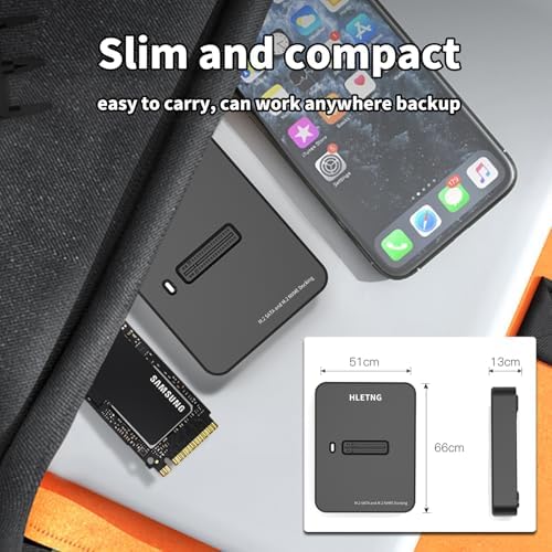 Ultra-Fast M.2 NVMe to USB Adapter for External SSDs – 10 Gbps Data Transfer, Versatile PCIe & SATA Compatibility, Portable Aluminum Enclosure, Effortless Plug-and-Play Design, Essential Accessory for Professionals and Tech Enthusiasts