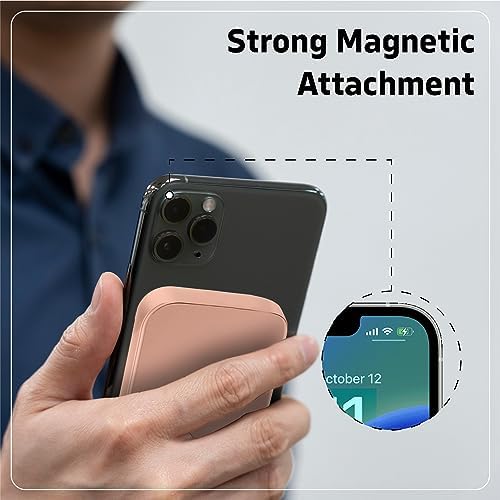 Magnetic 10,000 m Ah Wireless Power Bank for i Phone 15/14/13/12 – Fast Charging Portable Battery Pack with USB-C Cable, Sleek Black Design for Enhanced Compatibility and On-the-Go Convenience