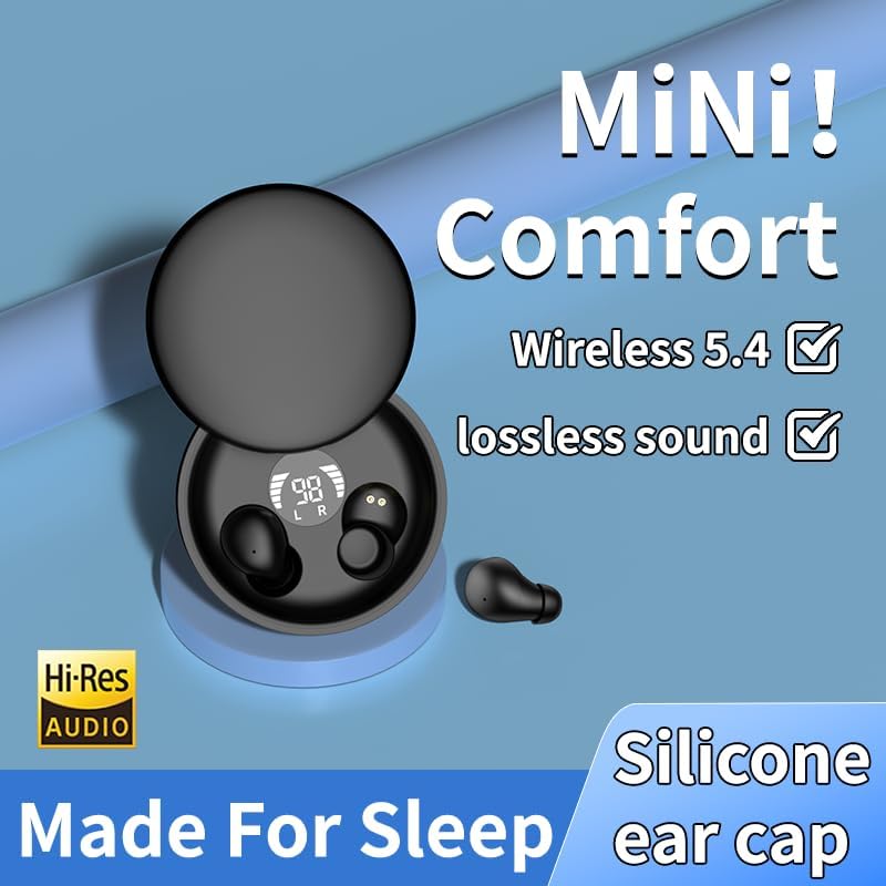 Beige Ergonomic Mini Bluetooth Earbuds – Premium Sound Quality, Hassle-Free Auto Pairing, and IPX5 Waterproof for Active Lifestyles with Ultimate Comfort and Portability