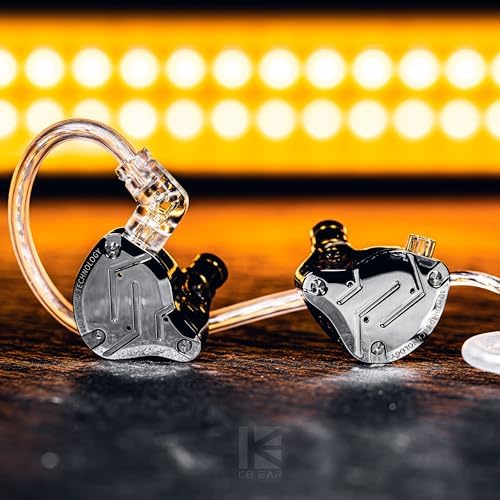 Revolutionize Your Audio Journey with keephifi KZ ZS10 Pro IEM Earphones – Featuring 4 Balanced Armature & 1 Dynamic Driver for Superior Sound Clarity, Durable Stainless Steel Design, and Detachable 2-Pin Cable – Striking Purple Finish with Integrated Mic for Effortless Communication – Noise-Isolating In-Ear Headphones for Unmatched Comfort and Versatile Device Compatibility