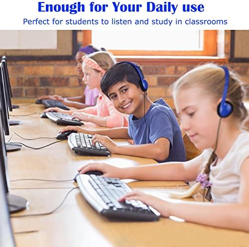 Vibrant 20-Pack Adjustable Classroom Headphones – Premium Wired Earphones for Enhanced Learning Engagement | Ideal for Schools, Libraries & Home Use | Durable, Comfortable Fit in a Colorful Variety for All Ages