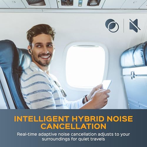 TREBLAB X9 Pro Wireless Earbuds – Unmatched Hybrid Active Noise Cancellation, 6 AI Microphones for Crystal Clear Calls, IPX6 Waterproof for Ultimate Durability, 50 Hours Playtime, and Bluetooth 5.3 Fast Pairing – Ideal for Active Lifestyles, Travel, and Everyday Use