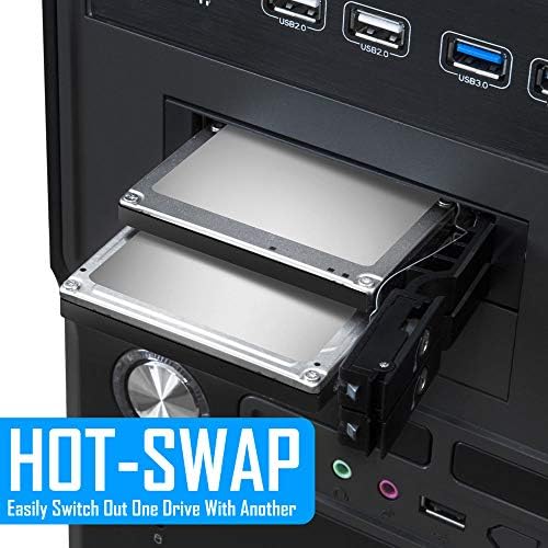Kingwin Universal Hot Swap Mobile Rack for 2.5” & 3.5” SSD/HDD – Effortless Internal Tray-Less SATA Hard Drive Backplane Enclosure with 6 Gbps Support for SATA I/II/III & SAS I/II – Ultimate Flexibility and Enhanced Data Transfer Speed for Efficient Storage Management