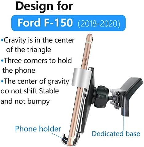 LUNQIN Ford F-150 Car Phone Holder (2021-2025) | Premium Mobile Cradle for Seamless Navigation & Hands-Free Calls | Vent-Mounted, Adjustable Design for All Smartphone Sizes | Secure Charging & Enhanced Visibility Accessory for Truck Interior
