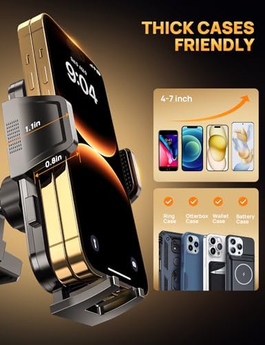Universal CD Slot Car Phone Mount by GUANDA TECHNOLOGIES – Premium Adjustable Anti-Slip Holder for i Phone & Android Devices with Versatile Air Vent Clip for Safe Navigation and Enhanced Accessibility
