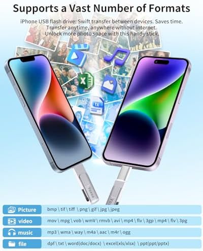 Unlock Ultimate Storage: MFi Certified 512 GB Flash Drive for i Phone & i Pad – High-Speed Data Transfer & Backup Solution for i OS, Android, and PC (Sleek Silver) – Effortless File Sharing & Memory Expansion