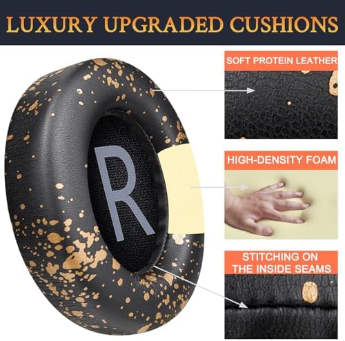 Upgrade Your Bose 700 Headphones with SOULWIT Luxurious Replacement Earpads – Premium Protein Leather & High-Density Foam for Optimal Noise Isolation and Comfort – Stylish Purple-Black Design Perfect for Audiophiles & Casual Listeners