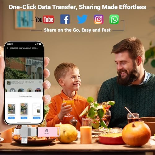 Ultimate 512 GB Photo Storage Stick – Effortless Auto Backup Flash Drive for i Phone & i Pad – High-Speed External Storage Solution for All Devices – Safeguard Your Memories with Compact Design and Enhanced Compatibility