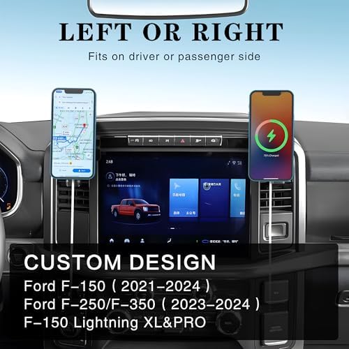 EASEORD Magnetic Wireless Car Charger Vent Mount for Ford F150 & F-Series (2021-2025) – Fast 15 W Mag Safe Charging for i Phone 15/14/13/12 – Stay Connected Safely on the Road with Enhanced Stability and Easy Installation