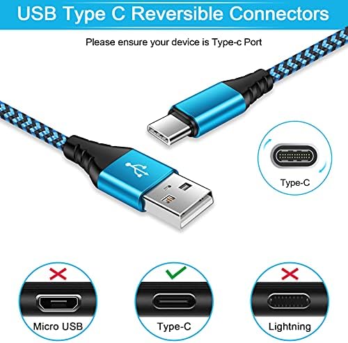 Ultimate Fast Charging Dual Port USB Wall Charger Trio – 2.1 A Quick Charge Adapter with Type C Cable for Samsung Galaxy S24 Ultra, i Phone 16, Google Pixel 9 Pro & More – Perfect Travel-Ready Power Solution for Active Lifestyles