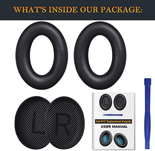 Ultimate Comfort Earpads for Bose QC35 & QC35 II – Luxurious Leather Design with Superior Noise Isolation Foam and Enhanced Thickness for Optimal Listening – Stylish Grey Replacement Cushions to Revitalize Your Headphones
