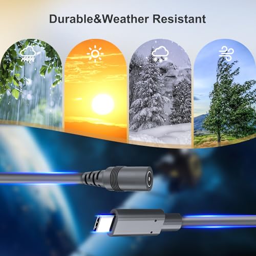Starlink Mini USB C to DC Power Cable – 16 FT Waterproof Charging Cord for Enhanced Starlink Performance | Compatible with 100 W+ Power Banks & PD Chargers | Premium Speed & Durability for Outdoor Use | Essential Accessory for Seamless Connectivity