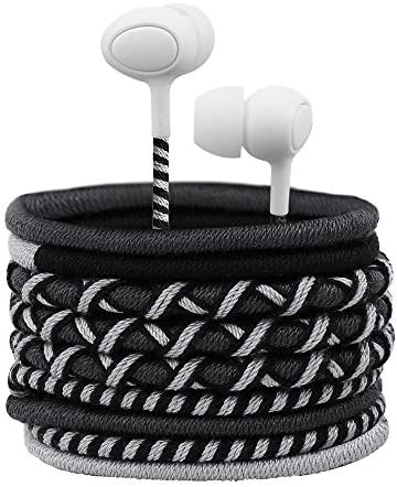 URIZONS Vibrant Nylon Braided Wired Earbuds – Tangle-Free In-Ear Headphones Compatible with i Phone 7, 8, 11-14 – Enhanced Sound Clarity and Comfort for Ultimate Audio Experience