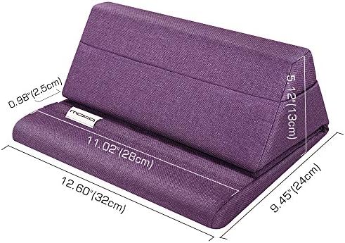 Mo Ko Tablet Pillow Stand – Premium Soft Support for Tablets Up to 11 Inches, Ideal for i Pad 10.2″ (8 th Gen), i Pad Air 4/3, i Pad Pro 11/10.5/9.7, Mini 5/4, Galaxy Tab S6/S7 11″ – Luxurious Hands-Free Viewing Solution in Chic Purple for Ultimate Relaxation and Versatile Use