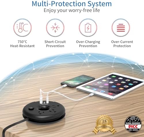 Compact Travel Power Strip – NTONPOWER 3 Outlets & 3 USB Ports (1 USB-C) for Effortless Charging on Cruises, Hotels & Home – 3 ft Short Extension Cord, Lightweight & Cruise Approved for Seamless Device Connectivity – Essential Travel Accessory for Adventurers & Tech Enthusiasts
