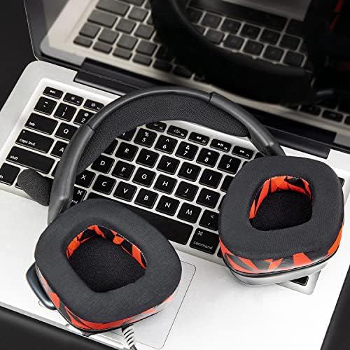 Transform Your Gaming Setup with SOULWIT Cooling-Gel Earpads for Corsair Void Series – Luxurious Ice Silk Fabric for Ultimate Comfort and Superior Sound Enhancement – Perfect Replacement Cushions for Void, Void Pro, Void Elite & Surround Wired/Wireless Gaming Headsets – Striking Red Storm Aesthetic for Unmatched Style and Performance
