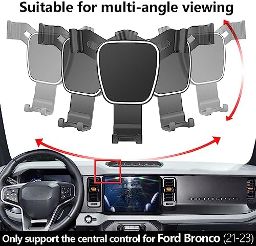Ford Bronco Sport Car Phone Holder (2021-2024) – Tailored Mobile Phone Mount for Ultimate Navigation and Safety | Sturdy Cradle with Adjustable Viewing Angles | Effortless Installation and Sleek Aesthetic Enhancements | Essential Accessory for Modern Bronco Drivers