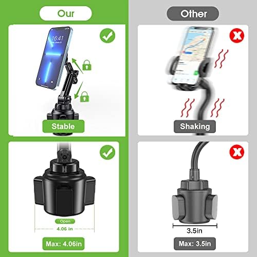Mag Safe-Compatible Magnetic Car Cup Holder Phone Mount – Secure Dual-Mounting Solution for i Phone 15/14/13 Pro Max Mini & More – 20 Powerful N52 Magnets for Ultimate Stability – 2-Pack Versatile Design for Cup Holders & Air Vents – Hands-Free Navigation & Easy Access While Driving
