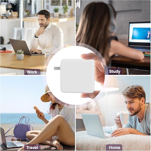 Ultimate 96 W USB-C Fast Charger for Mac Book Pro & Air – High Efficiency Power Adapter with Type C Cable for 13-16 Inch Models (2020-2024) – Super Quick Charge for Laptops, i Pad Pro & Android Devices – Compact Design with Enhanced Safety Features – Your Go-To Charger for Home, Office, and On-the-Go Power Solutions