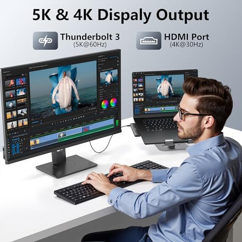 Unlock Your Mac Book’s Full Potential with the Premium 8-in-2 USB C Hub HDMI Adapter – Ultimate Thunderbolt 3 & 10 G USB Data Ports, Stunning 4 K Output, and Sleek Compact Design for 2018-2025 Mac Book Pro & Air Models – Effortless Connectivity, Fast Transfers, and Seamless Streaming for Professionals on the Go!