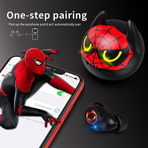 Adorable Panda-Themed Kids Wireless Earbuds – Bluetooth 5.0 with 36 Hours Playtime & IPX6 Waterproof for Active Lifestyles – 3 D Stereo Sound & Built-in Mic for Hands-Free Calling – Perfect for Children and Adults